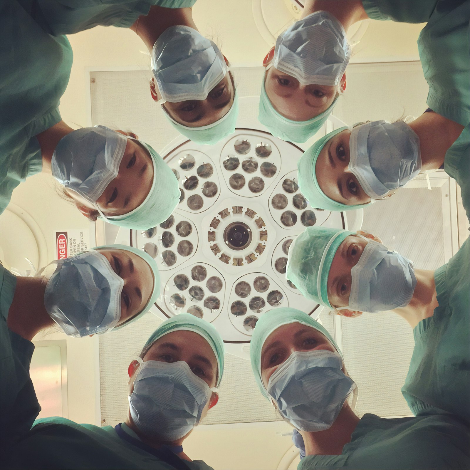 Surgical team at work in an operating theatre